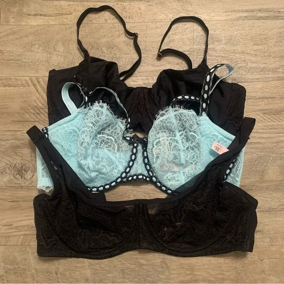 Victoria Secret Bundle 3 Bras Balconette Dream Angels Push Up Without Padding - Picture 2 of 16